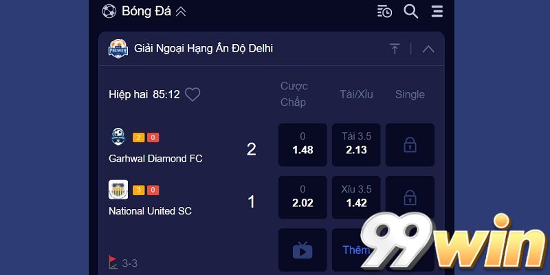 Sức hút khó cưỡng của kèo Tài Xỉu 99win